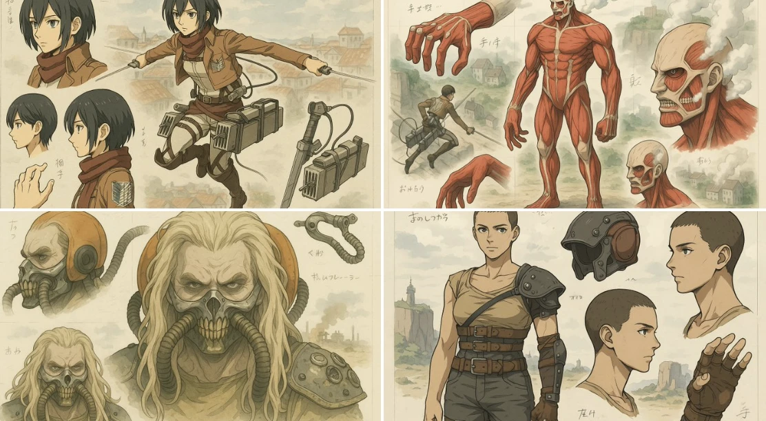 Anime Mecha Stylized Mechanical Design Drawing