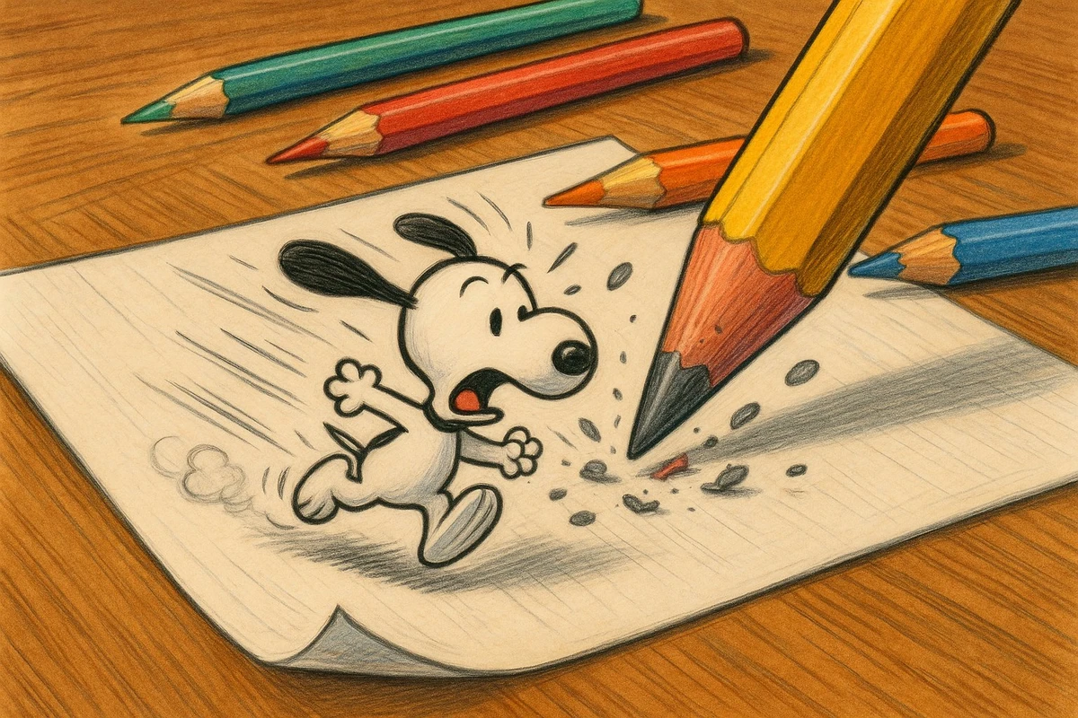 Small Cartoon Character on Paper