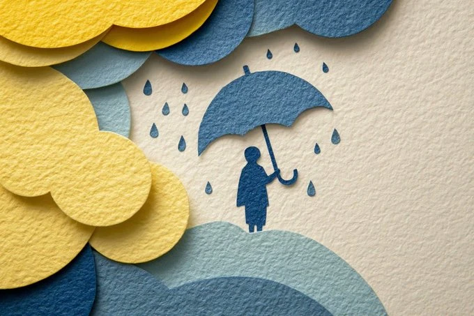 Layered Paper Cut Illustration