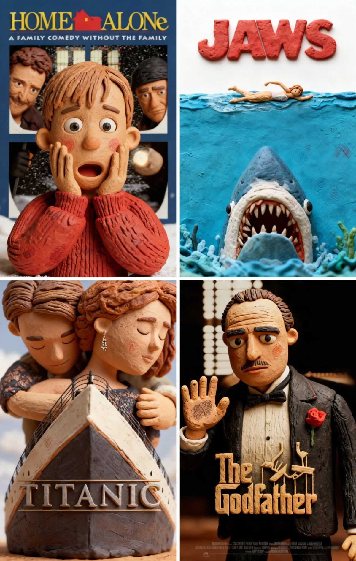 Redesign movie poster into clay animation style