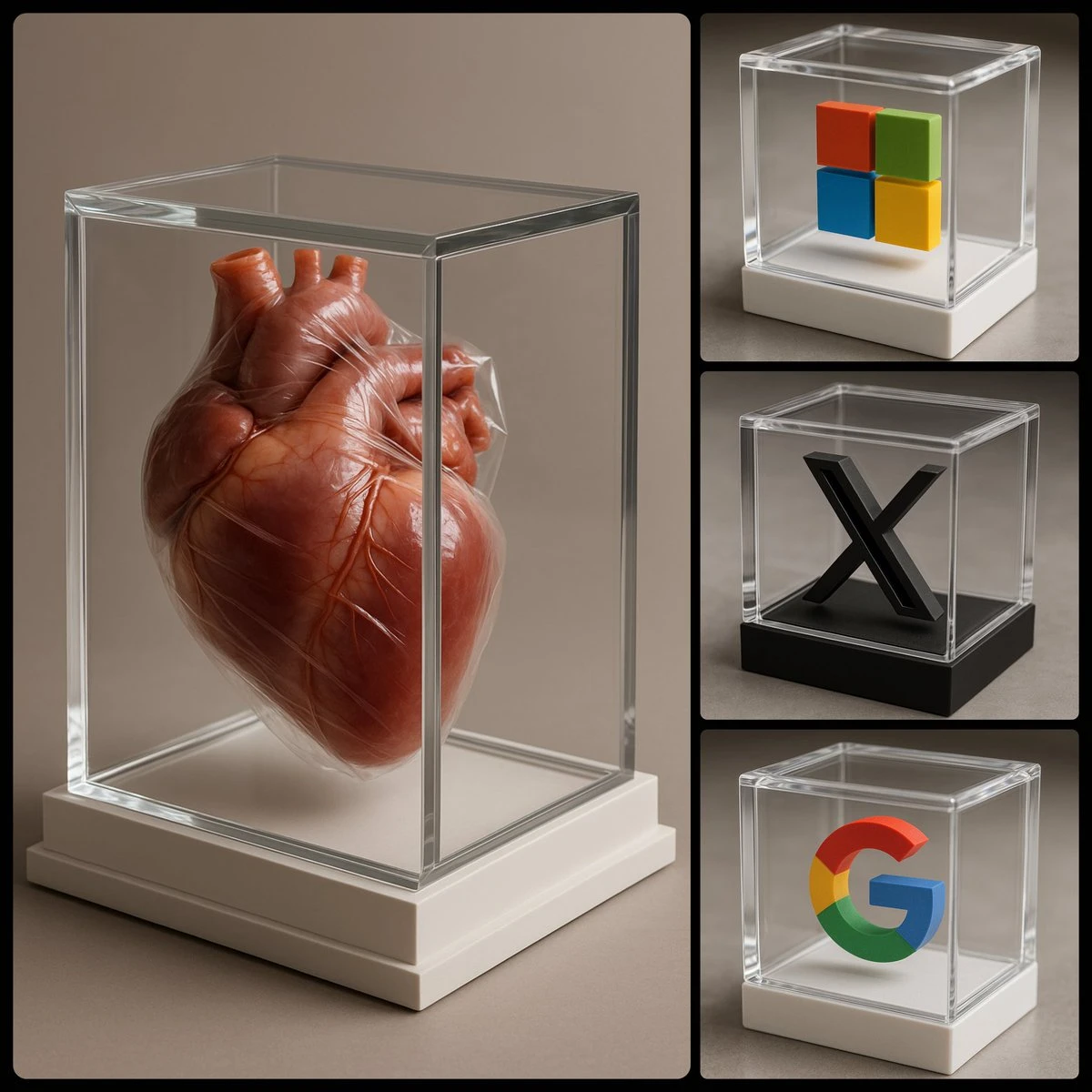 Image Visualization Inside Glass Box